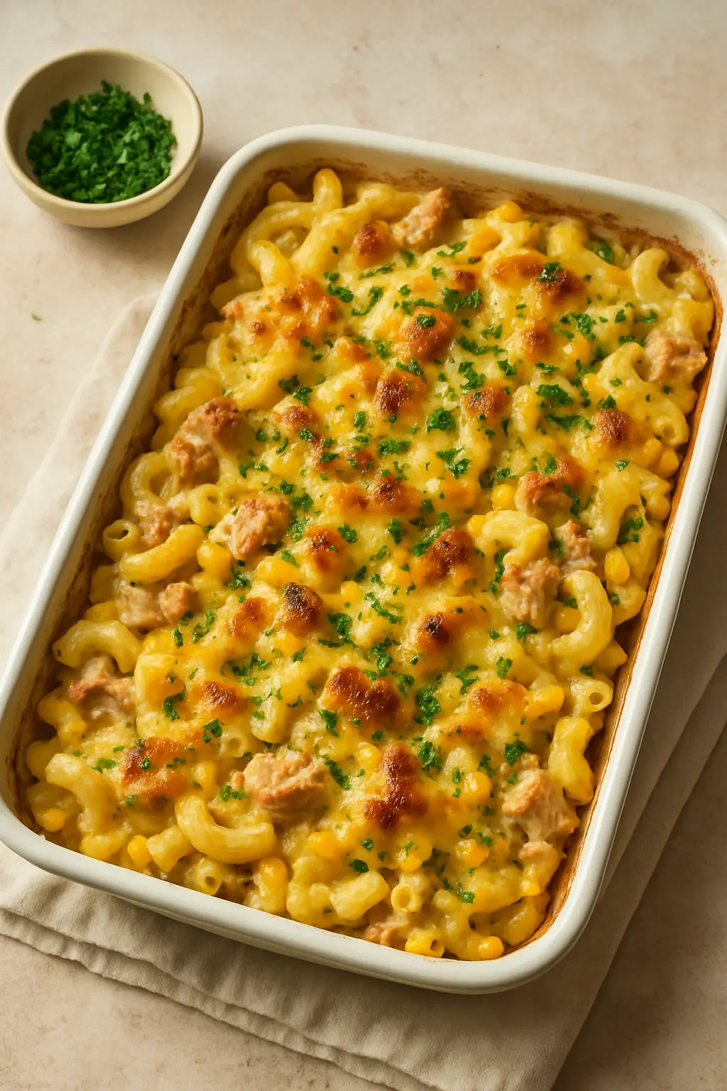 Cheesy Tuna Pasta Bake