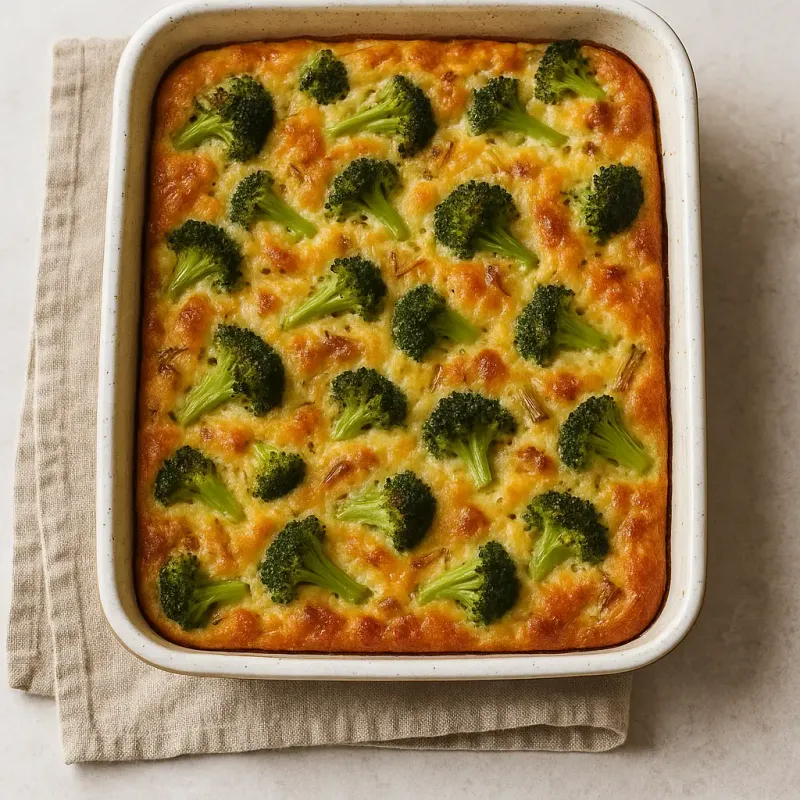 Cheesy Broccoli & Potato Frittata Bake