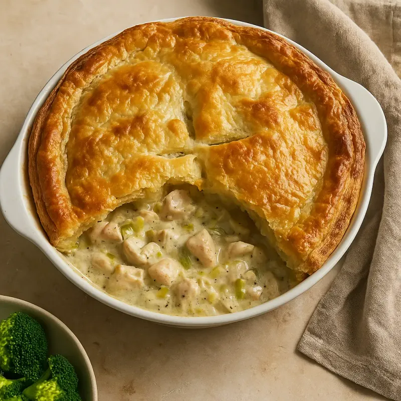Creamy Chicken & Leek Pie