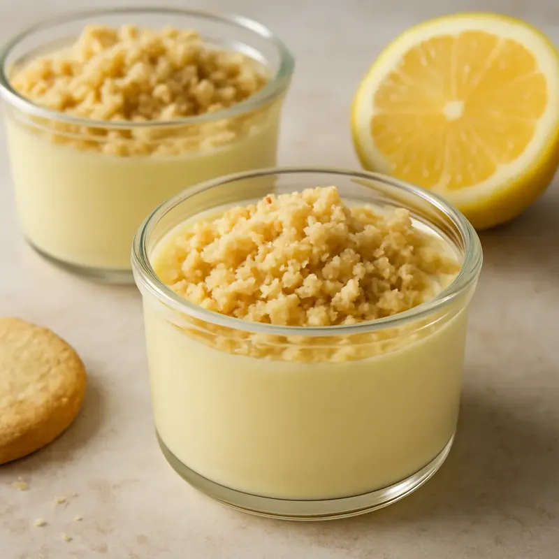 Lemon Posset with Shortbread Crumble