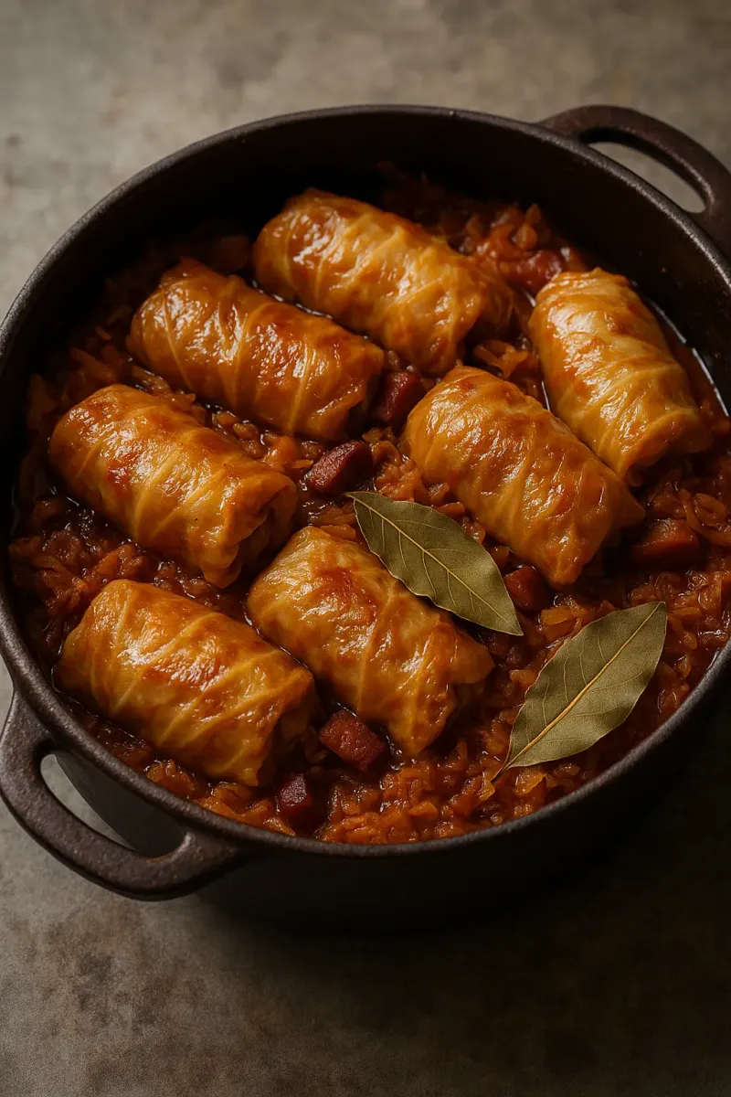 Romanian-Style Sarmale (Stuffed Cabbage Rolls)