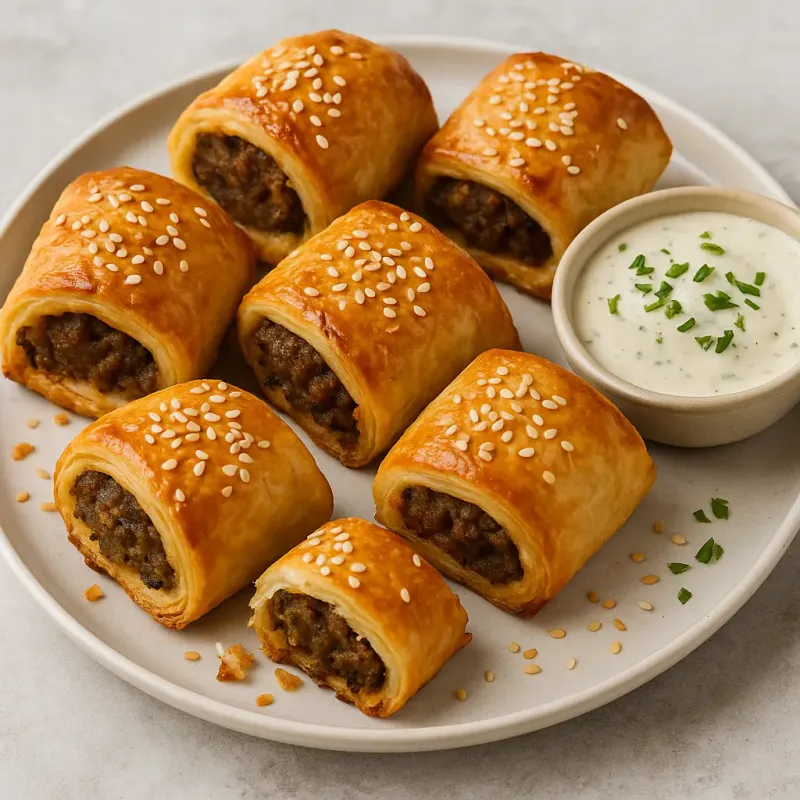 Spiced Lamb & Mint Sausage Rolls